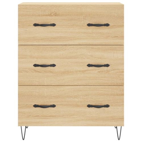 Висок шкаф, дъб сонома, 69,5x34x180 см, инженерно дърво