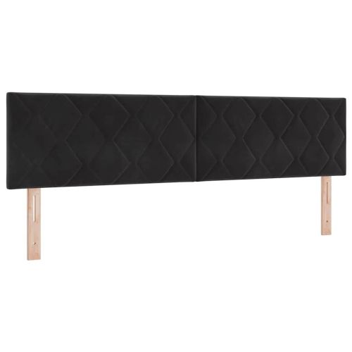 Легло с пружинирана основа с таблото Черно 180 x 200 cm Кадифе