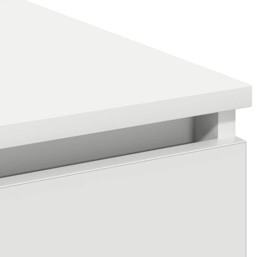 ТВ шкаф с LED Бяло 180 x 38 x 49 см Инженерно дърво