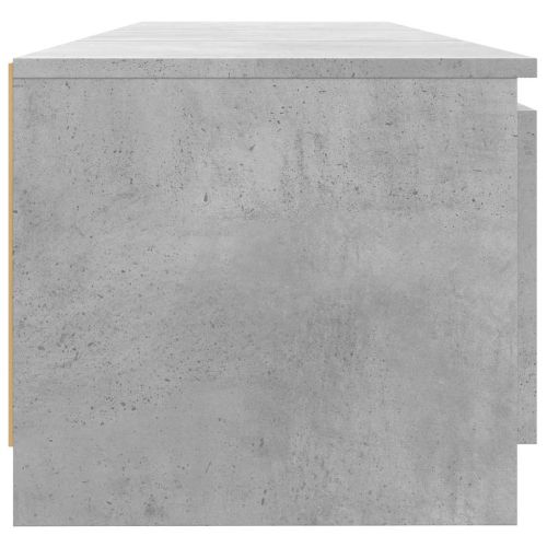 ТВ шкаф с LED осветление, бетонно сив, 140x40x36 см