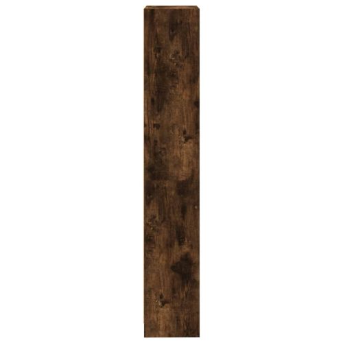 Библиотека на 4 нива, опушен дъб, 40x24x143 см, инженерно дърво