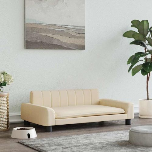 Кучешко легло кремаво 90x53x30 см текстил