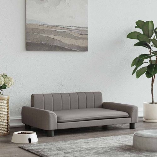 Кучешко легло таупе 90x53x30 см текстил