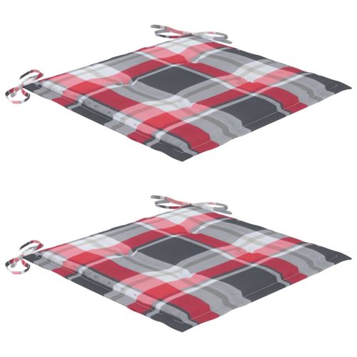 Градински трапезни столове, 2 бр, с възглавници, акация масив