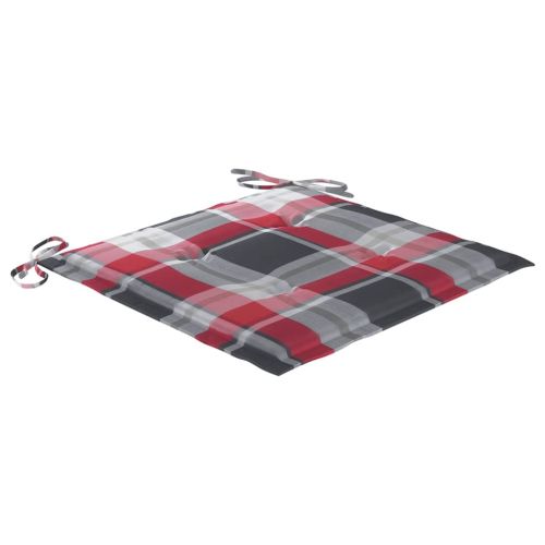 Градински трапезни столове, 4 бр, с възглавници, акация масив