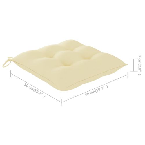 Градински трапезни столове, 8 бр, с възглавници, акация масив