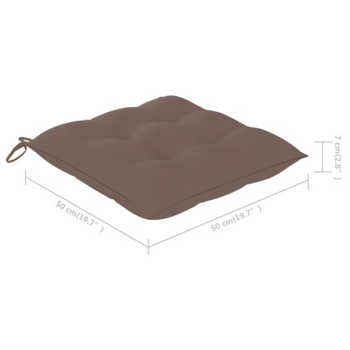 Градински трапезни столове, 8 бр, с възглавници, акация масив