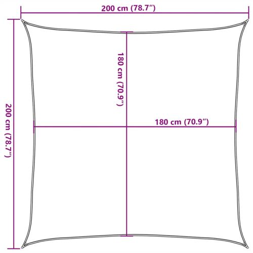 Платно-сенник, 160 г/м², таупе, 2x2 м, HDPE