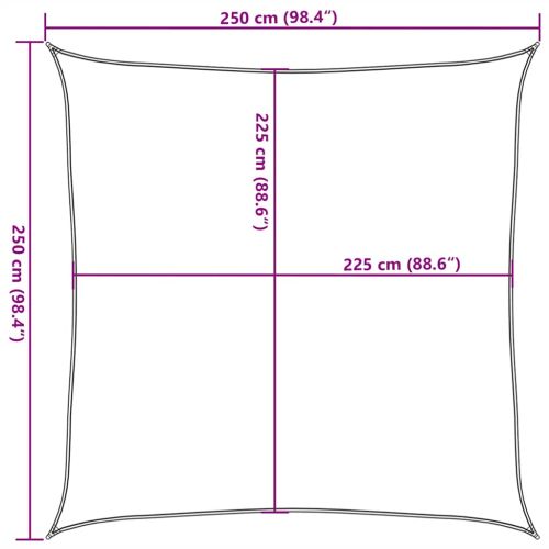 Платно-сенник, 160 г/м², таупе, 2,5x2,5 м, HDPE