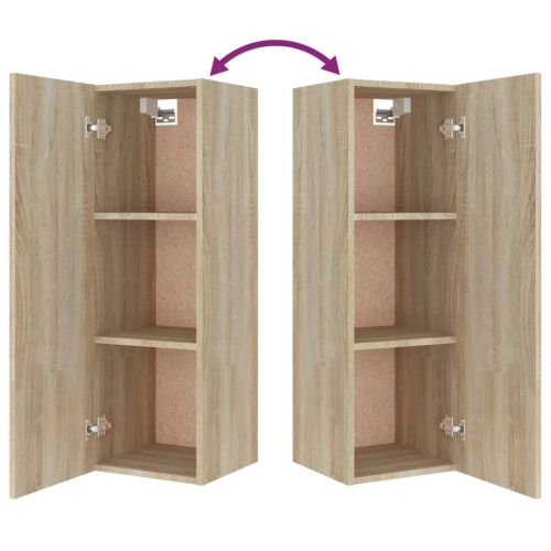 Комплект ТВ шкафове от 8 части, сонома дъб, инженерно дърво