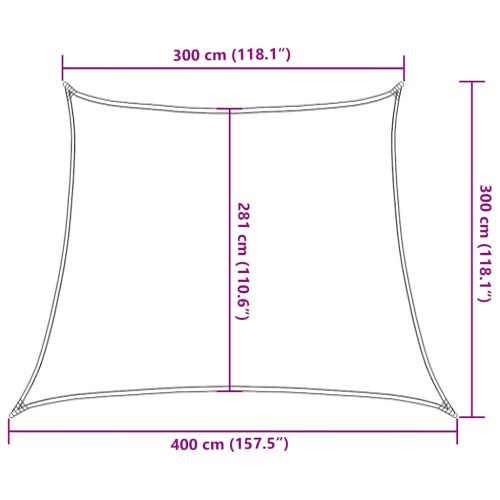 Платно-сенник, 160 г/м², таупе, 3/4x3 м, HDPE