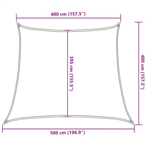 Платно-сенник, 160 г/м², таупе, 4/5x4 м, HDPE
