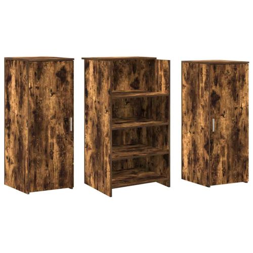 Приемно бюро, опушен дъб, 135x50x103,5 см, инженерно дърво