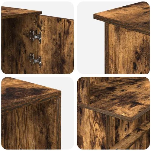 Приемно бюро, опушен дъб, 180x50x103,5 см, инженерно дърво