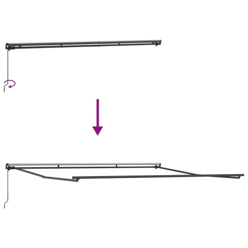 Сгъваем навес Многоцветен 450 × 350 cm Полиестер и стомана