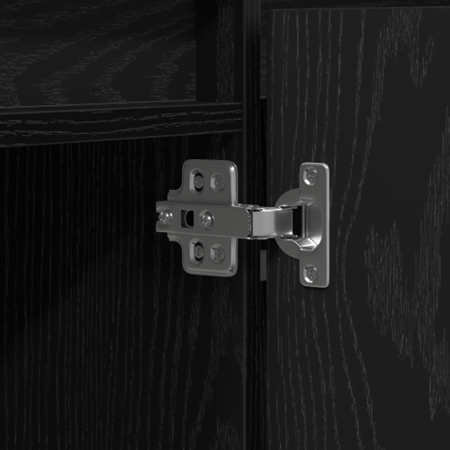 ТВ шкаф с LED Черния дъб 180 x 38 x 49 см Инженерно дърво