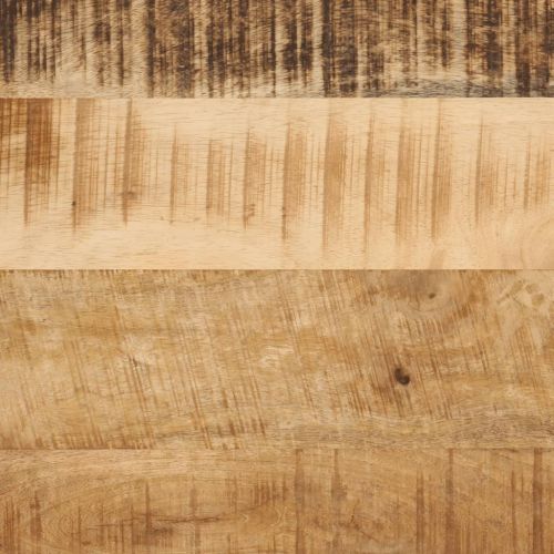 Стифиращи масички за кафе, 3 бр, мангово дърво масив и желязо