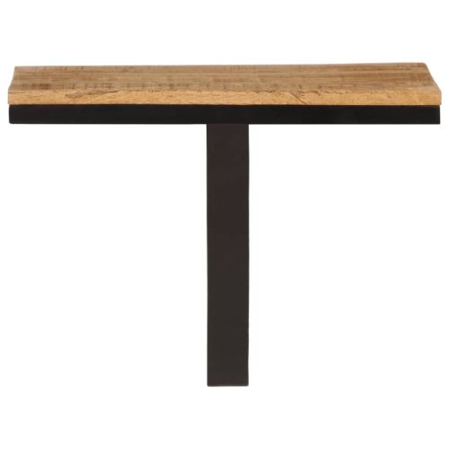 Рафт за стена, 40x30x32 см, мангово дърво масив и желязо