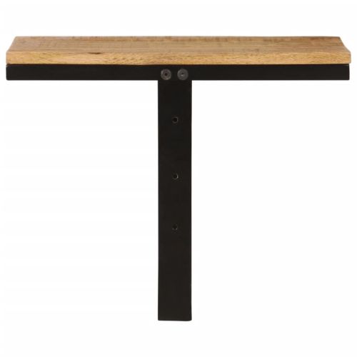 Рафт за стена, 40x30x32 см, мангово дърво масив и желязо