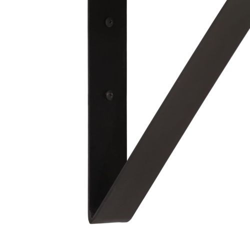 Рафт за стена, 40x30x32 см, мангово дърво масив и желязо