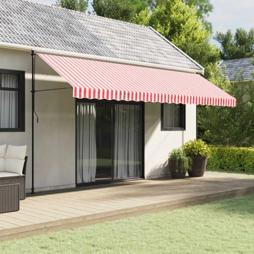 Резервно платнище за волан за тенти, червено-бели ленти, 5 м