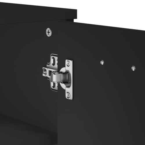 Шкаф за обувки VIKEN, черен, инженерно дърво