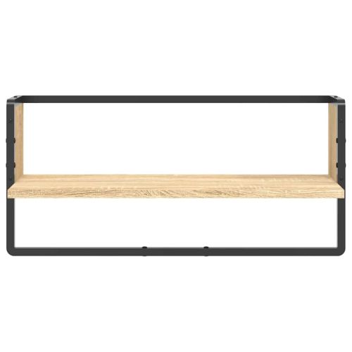 Стенен рафт с шина, дъб сонома, 65x25x30 см