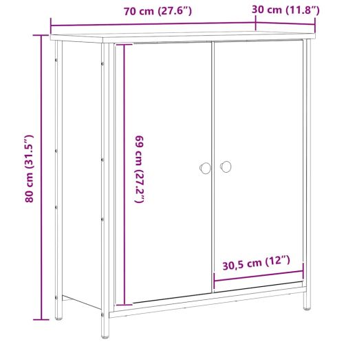 Служебен шкаф Дъб 70 x 30 x 80 см Инженерно дърво