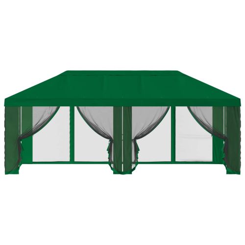Покривало за беседка с стени Зелено 600,5 x 300,5 см Полиестер