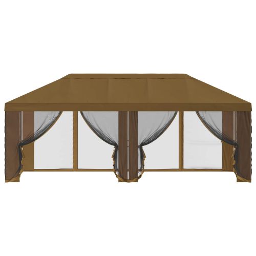 Покривало за беседка с стени Таупе 600,5 x 300,5 см Полиестер