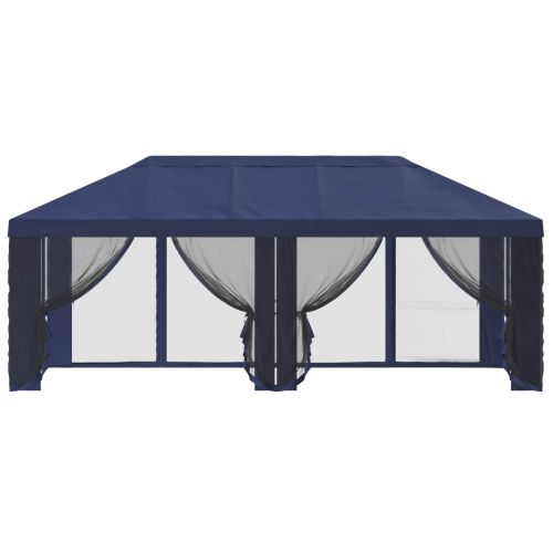 Покривало за беседка с стени Синьо 600,5 x 300,5 см Полиестер