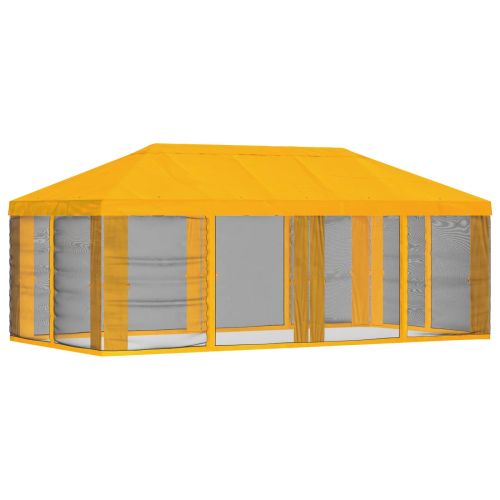 Покривало за беседка с стени Жълто 600,5 x 300,5 см Полиестер