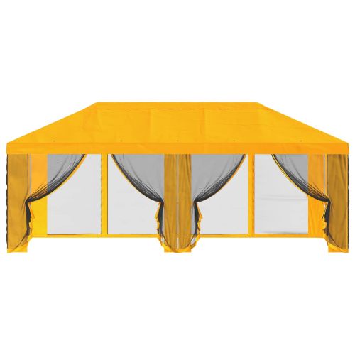 Покривало за беседка с стени Жълто 600,5 x 300,5 см Полиестер