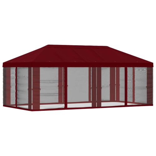 Покривало за беседка с стени Бургундско червен 600,5 x 300,5 см