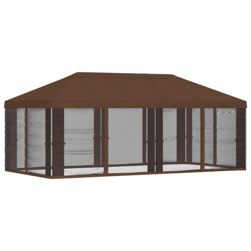 Покривало за беседка с стени Кафяво 600,5 x 300,5 см Полиестер