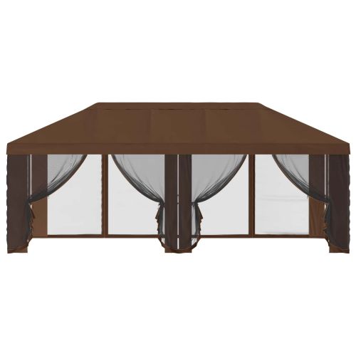 Покривало за беседка с стени Кафяво 600,5 x 300,5 см Полиестер