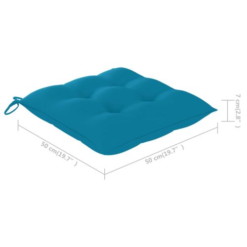 Градински трапезни столове, 4 бр, с възглавници, акация масив