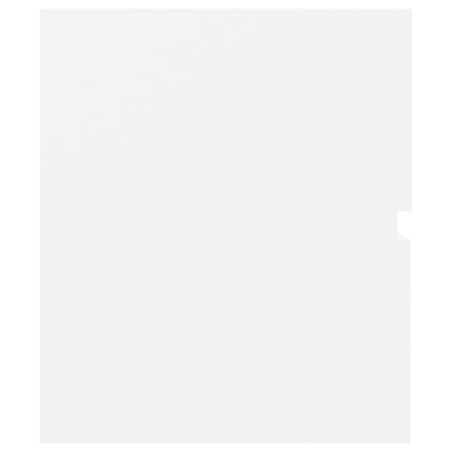 Шкаф за баня с вградена мивка, бял, инженерно дърво