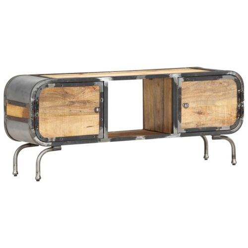 ТВ шкаф, 110x30x42 см, масивно мангово дърво