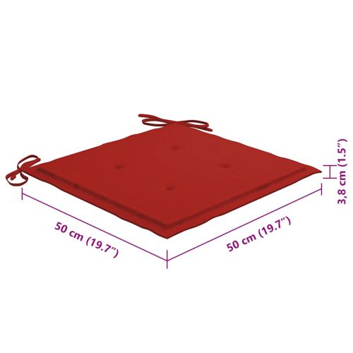 Градински трапезни столове, 8 бр, с възглавници, акация масив