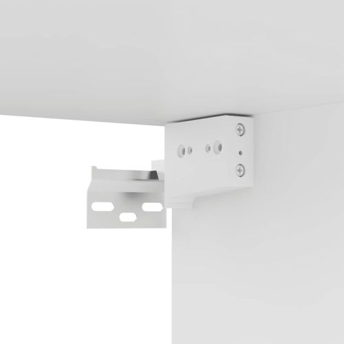 Комплект ТВ шкафове от 8 части, бял, инженерно дърво