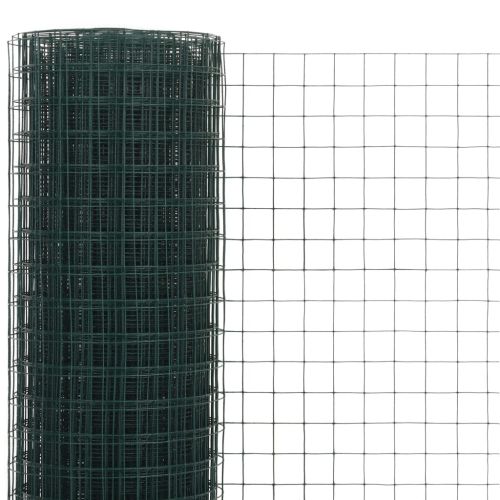 Кокошкарска мрежа, с PVC покритие, 25x1,5 м, зелена