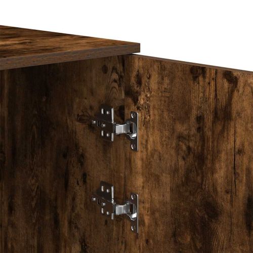 Шкаф за съхранение, опушен дъб, 40x45x103,5 см, инженерно дърво