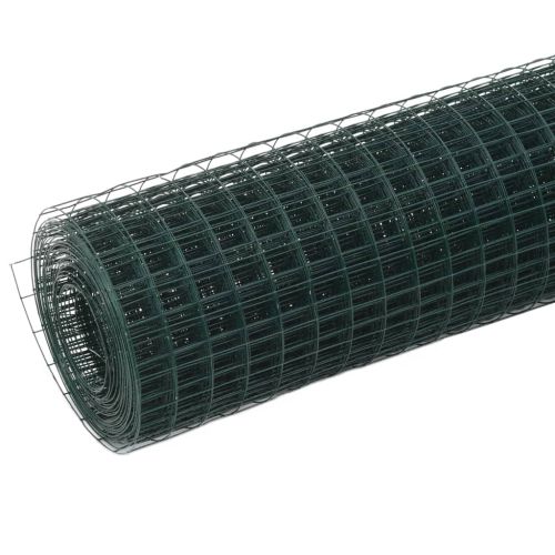 Кокошкарска мрежа, с PVC покритие, 25x1,5 м, зелена