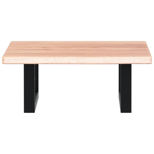 Стенен рафт за мивка, стомана и масивно дърво дъб