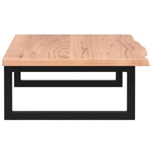 Стенен рафт за мивка, стомана и масивно дърво дъб