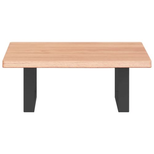 Стенен рафт за мивка, стомана и масивно дърво дъб