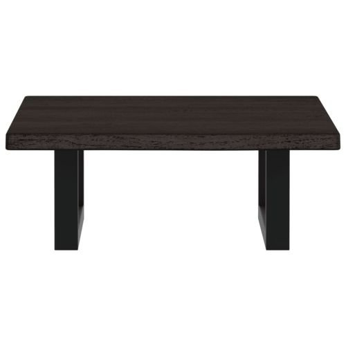 Стенен рафт за мивка, стомана и масивно дърво дъб