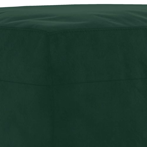 Комплект дивани 3 части с възглавници, тъмнозелен, кадифе