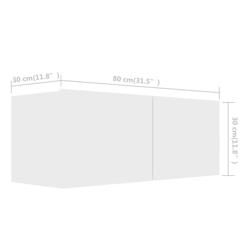 Комплект ТВ шкафове от 4 части, бял, инженерно дърво